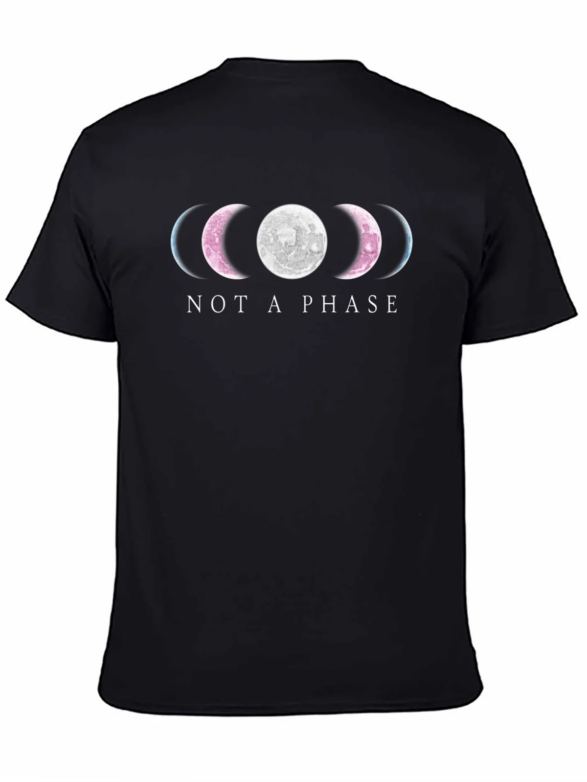 Not a Phase Moon Phases Black T-Shirt product image 4