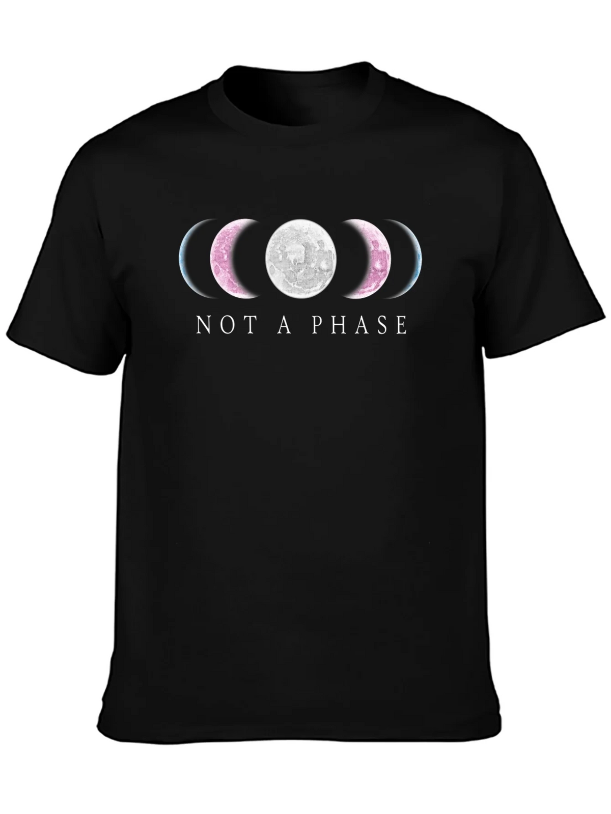 Not a Phase Moon Phases Black T-Shirt product image 3