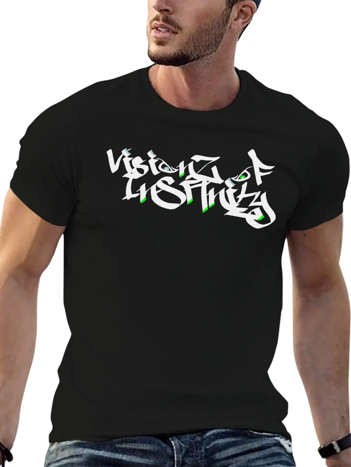Vision of Reality Black Graphic Tee product image 6