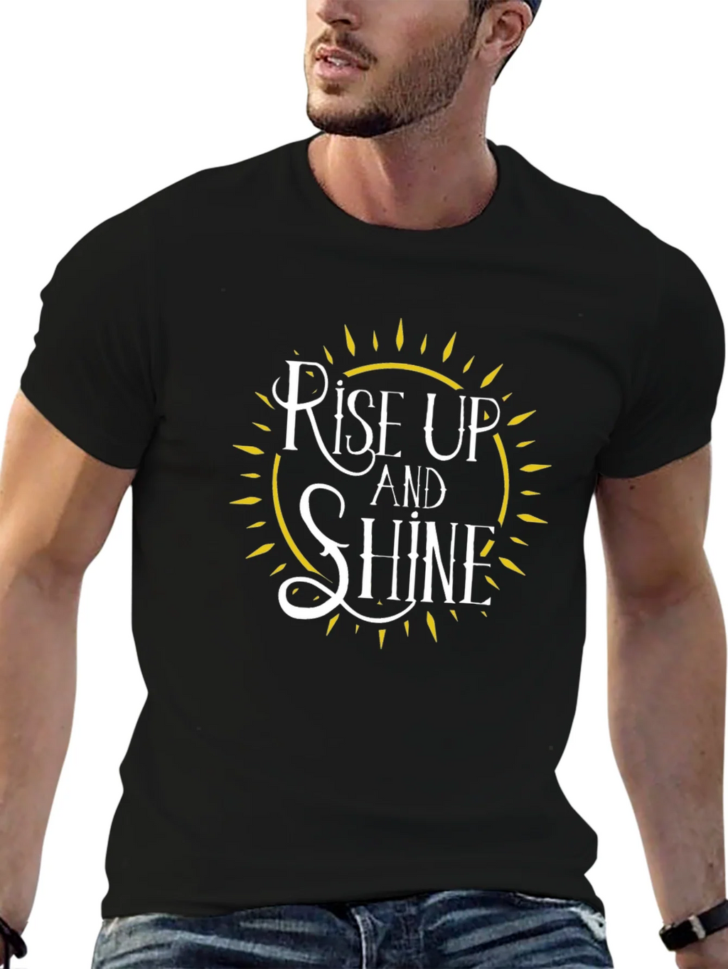 Rise Up and Shine Black Graphic Tee product image 5