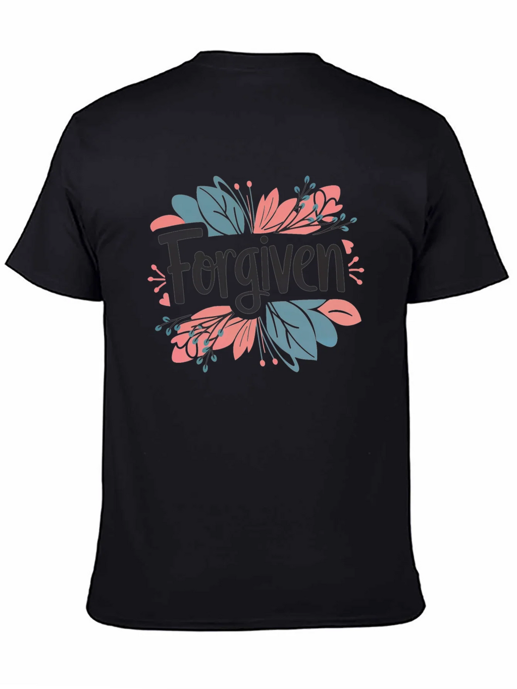 Forgiven Floral Graphic Black T-Shirt product image 4