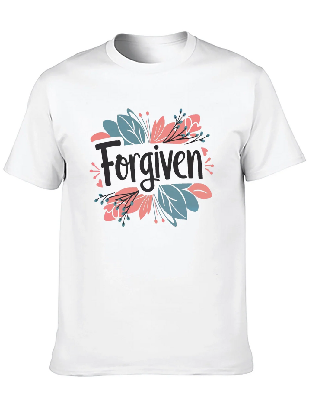 Forgiven Floral Graphic Black T-Shirt product image 9