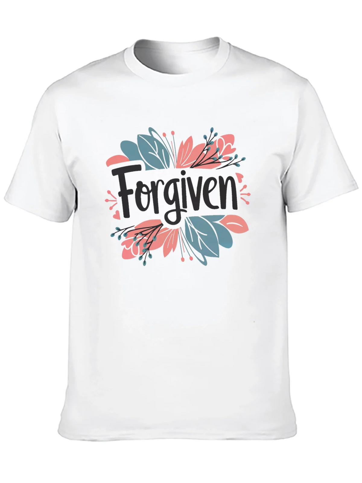 Forgiven Floral Graphic Black T-Shirt product image 9