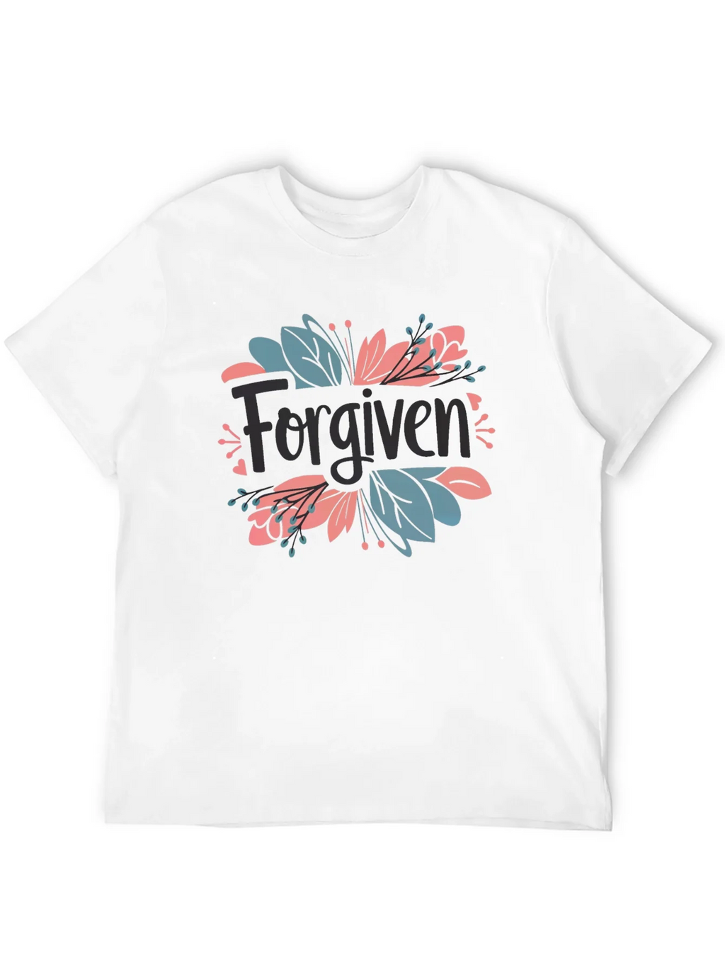 Forgiven Floral Graphic Black T-Shirt product image 11