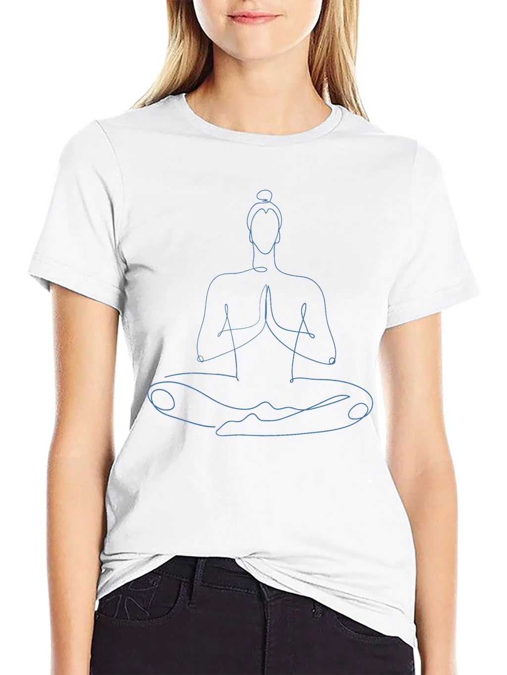 Zen Master T-Shirt - Yoga Meditation Pose Line Art product image 7