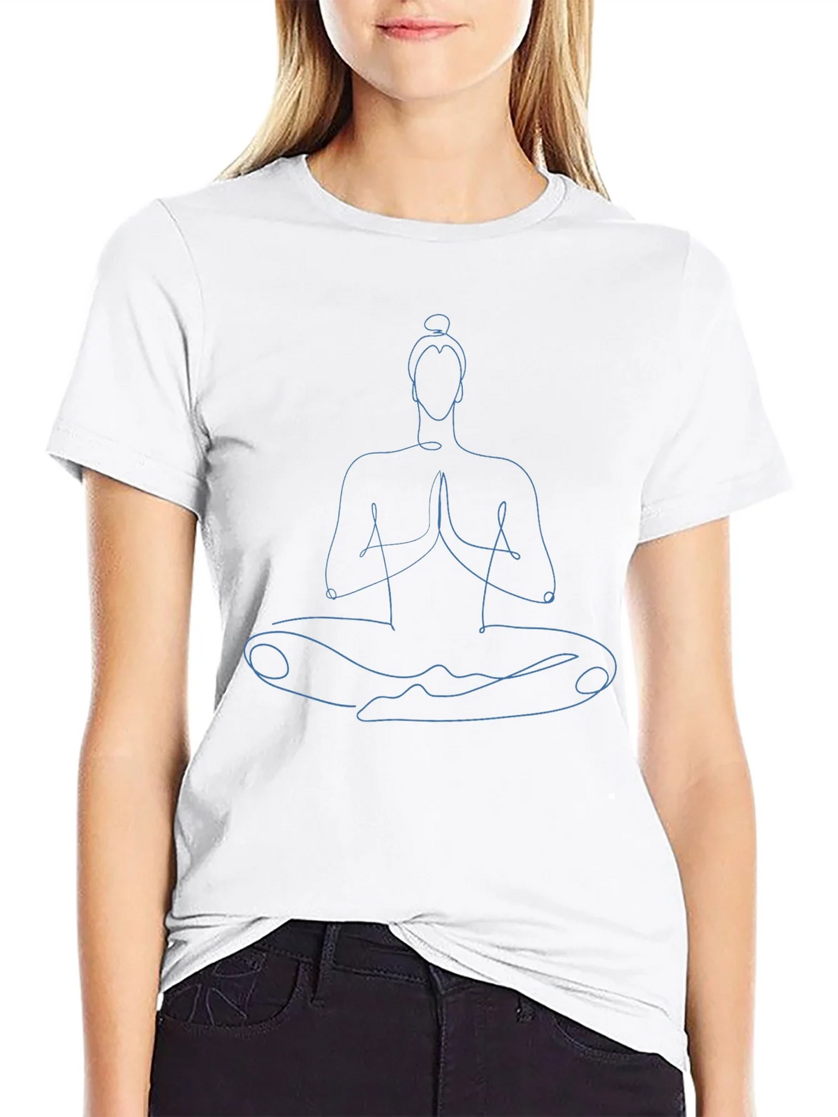 Zen Master T-Shirt - Yoga Meditation Pose Line Art product image 7