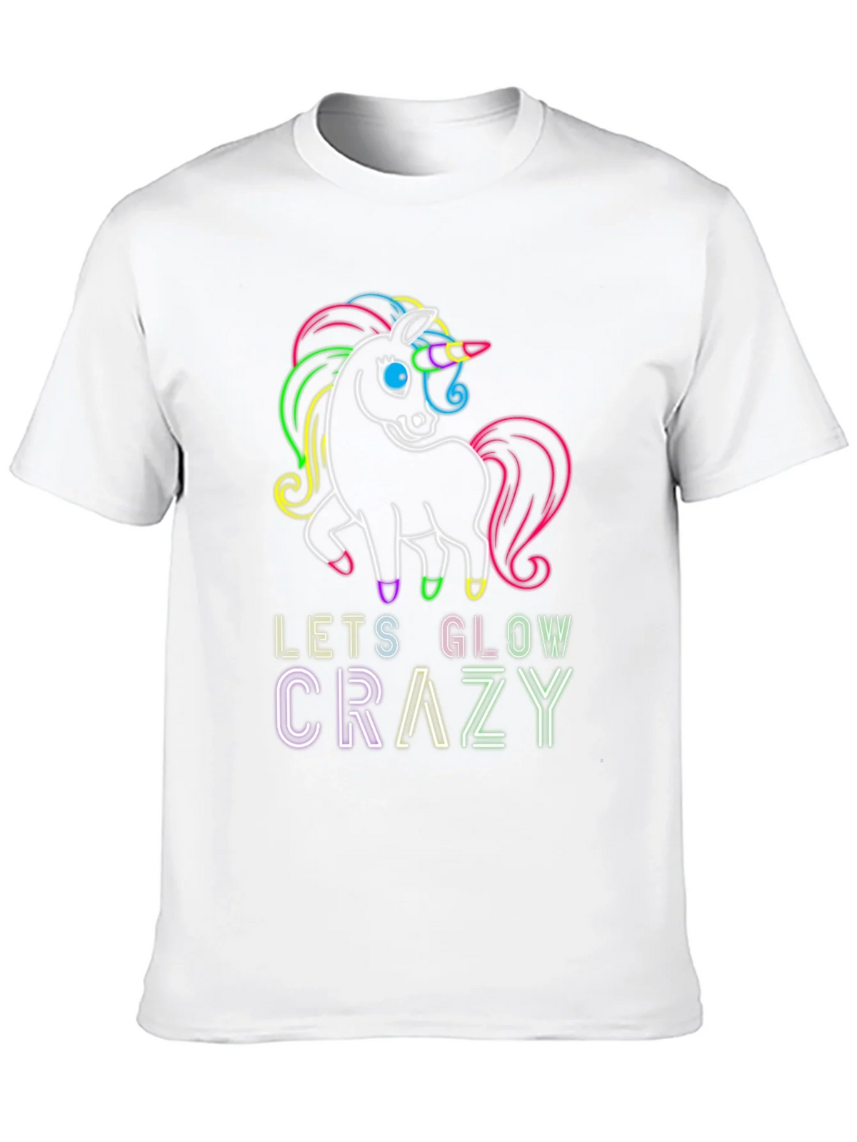 Neon Unicorn Glow Crazy T-Shirt product image 9