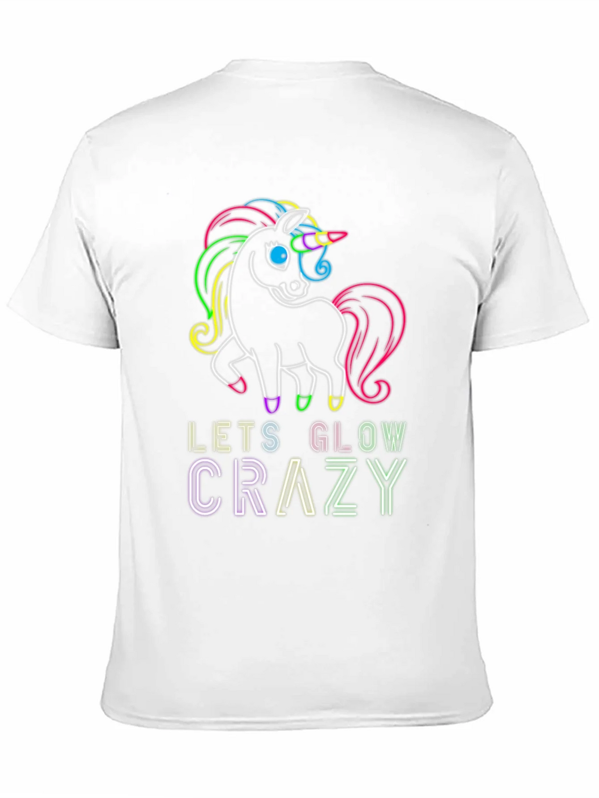 Neon Unicorn Glow Crazy T-Shirt product image 10