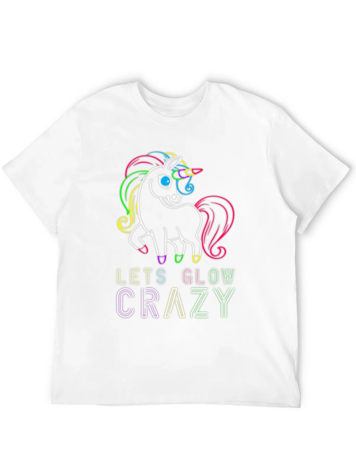Neon Unicorn Glow Crazy T-Shirt product image 11