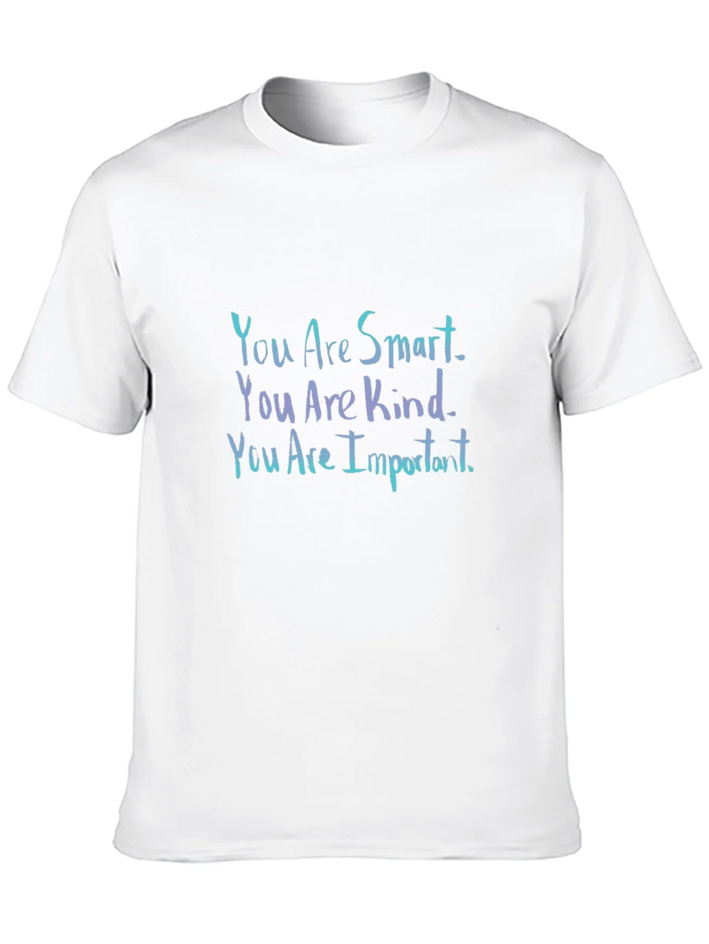 Inspirational Black T-Shirt: You Are Smart Kind Important product image 9
