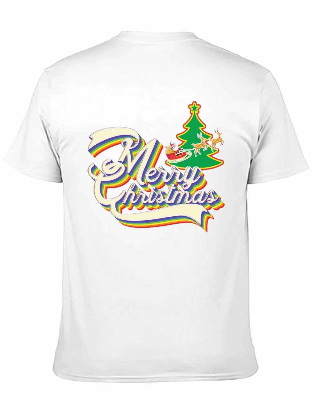 Rainbow Merry Christmas T-Shirt product image 10