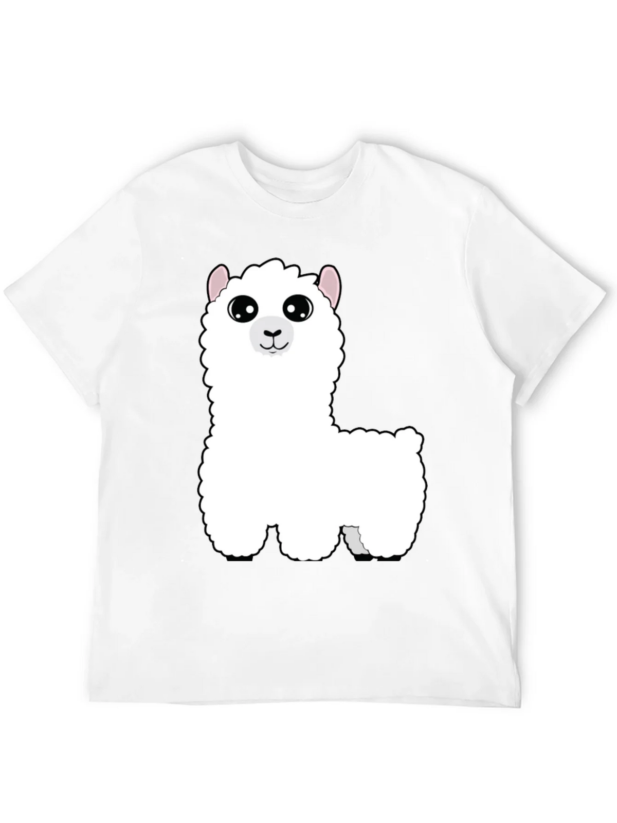 Cute Alpaca Graphic Tee - Black Cotton T-Shirt product image 11
