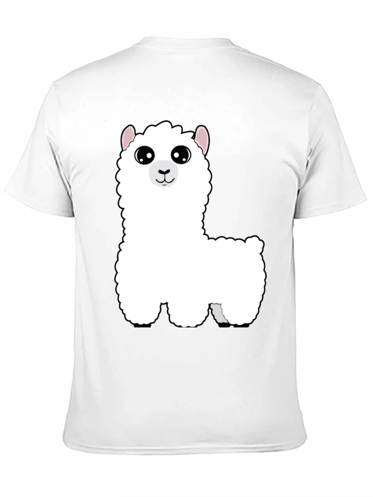 Cute Alpaca Graphic Tee - Black Cotton T-Shirt product image 10