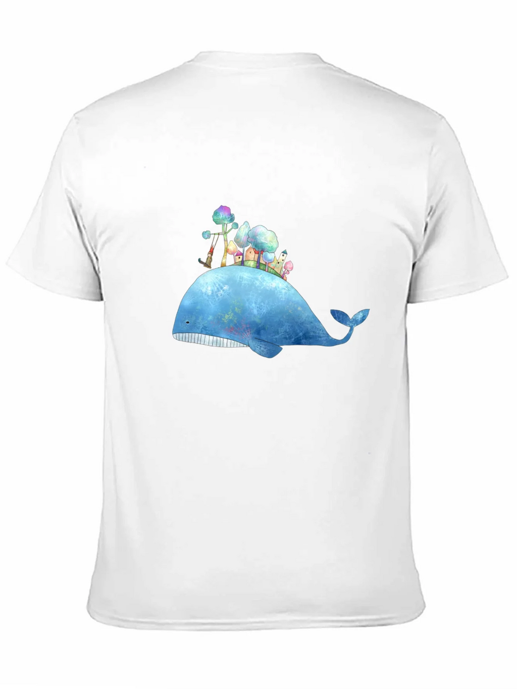 Whimsical Whale Island Graphic Tee - Black product image 9