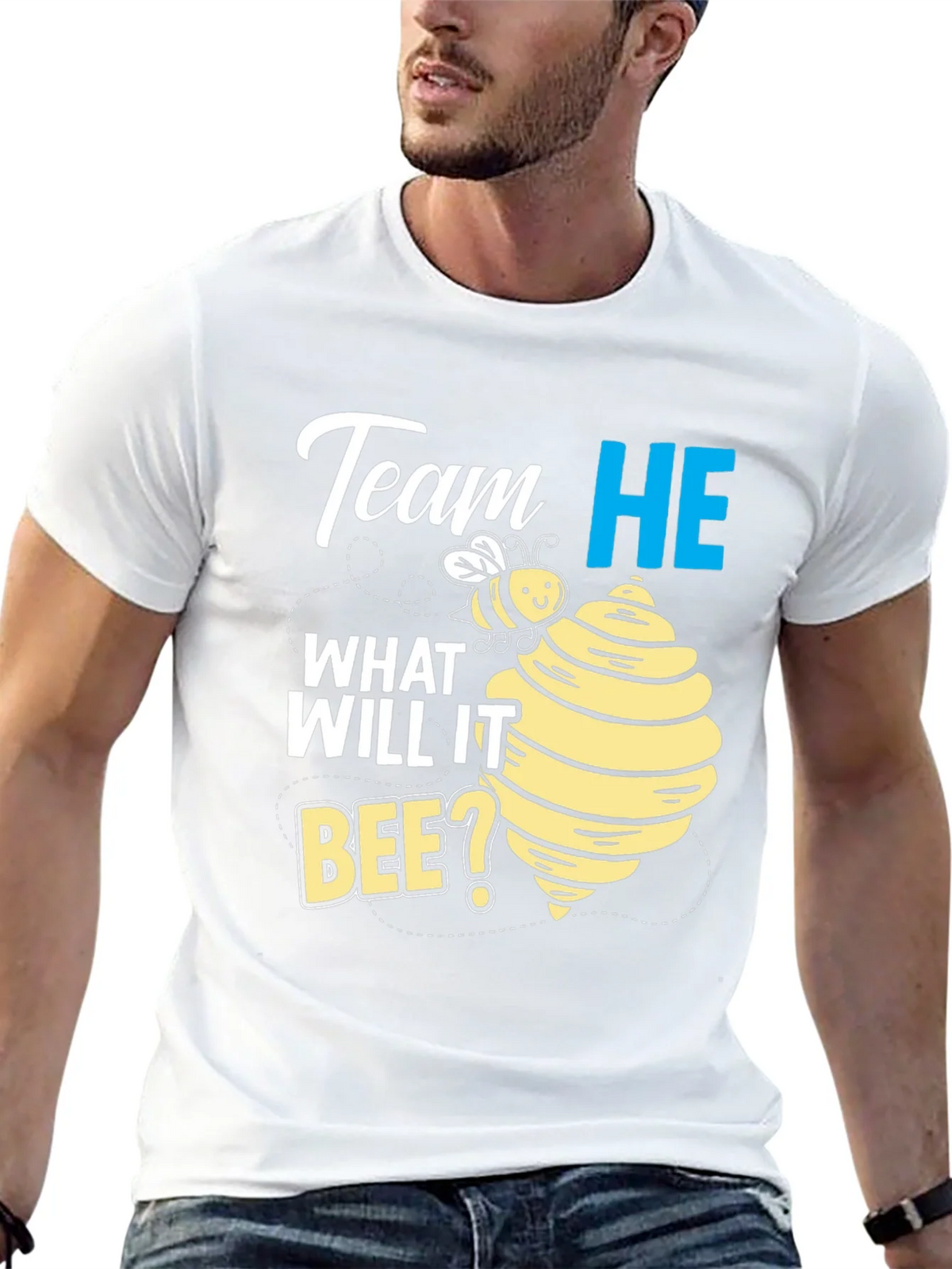Team He What Will It Bee? Gender Reveal T-Shirt product image 12
