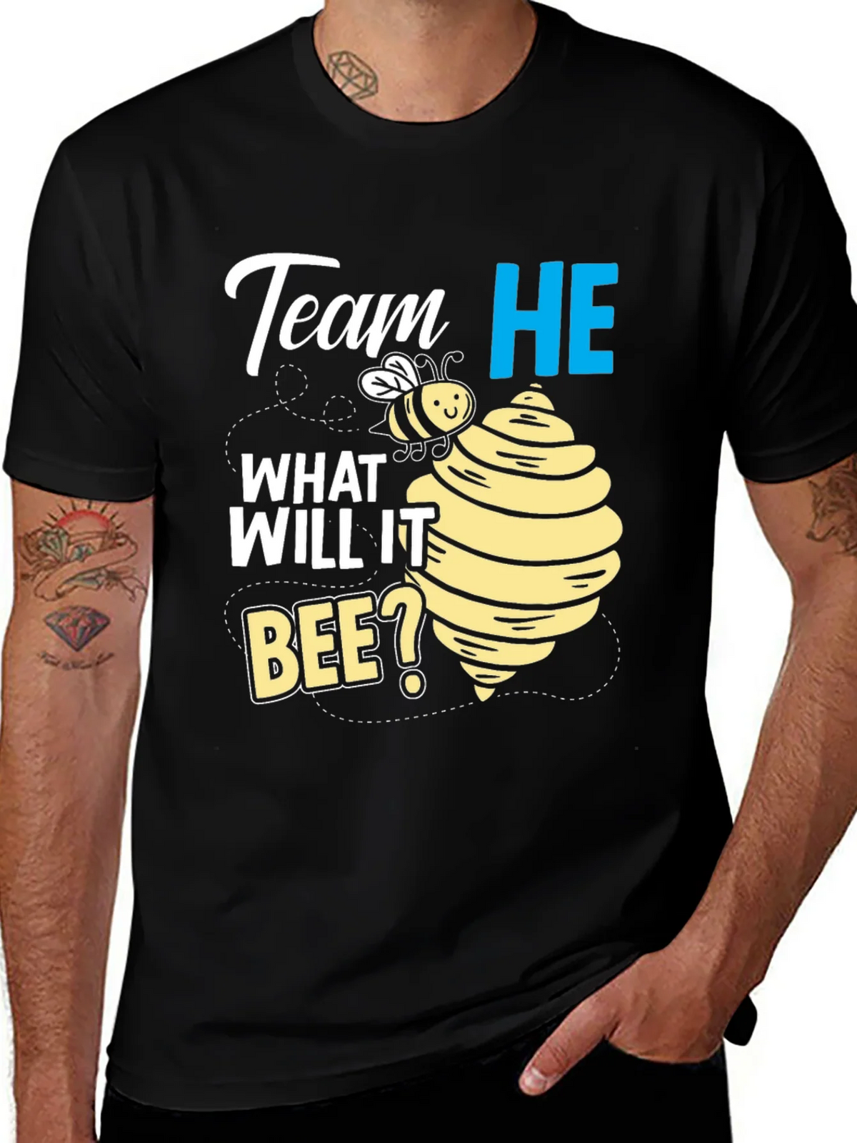 Team He What Will It Bee? Gender Reveal T-Shirt product image 1