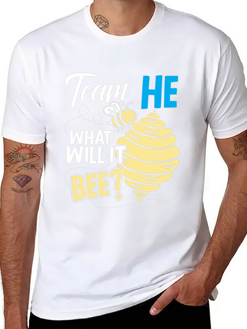 Team He What Will It Bee? Gender Reveal T-Shirt product image 7