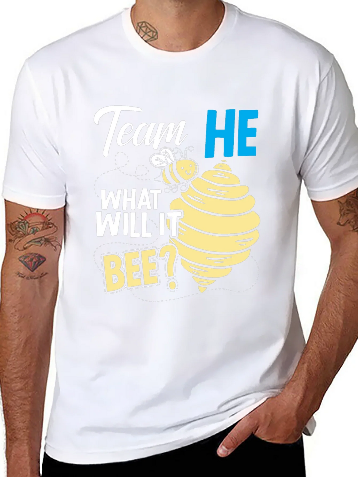 Team He What Will It Bee? Gender Reveal T-Shirt product image 7