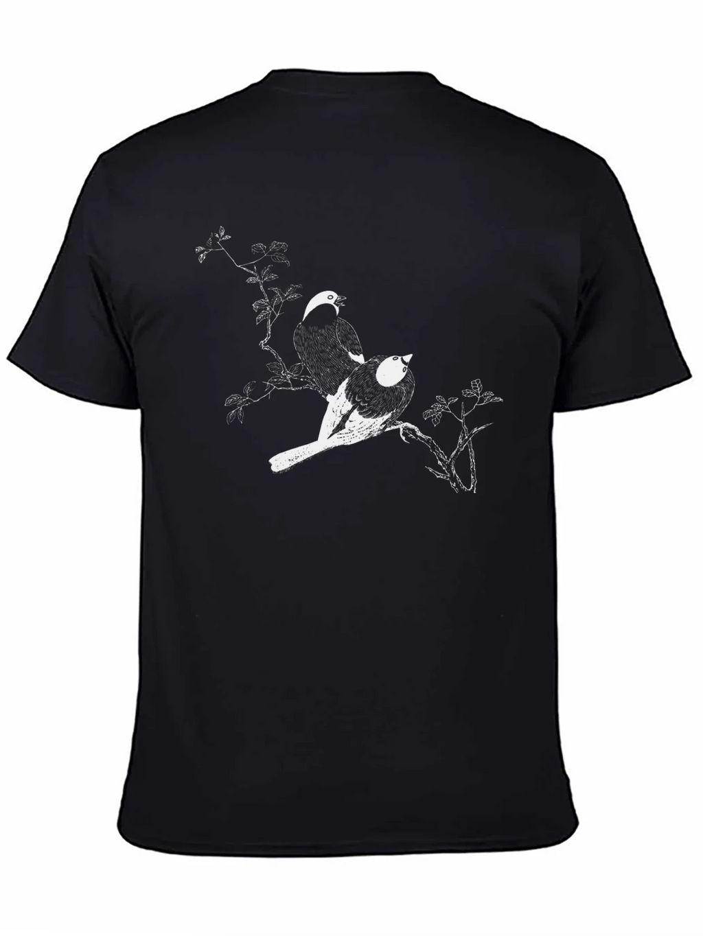 Black Bird Print T-Shirt - Artistic Graphic Tee product image 4