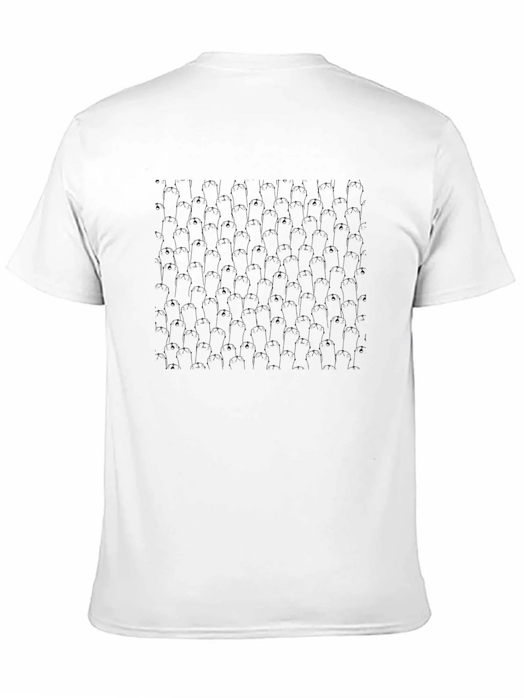 Mens Black T-Shirt with Silhouette Pattern product image 6