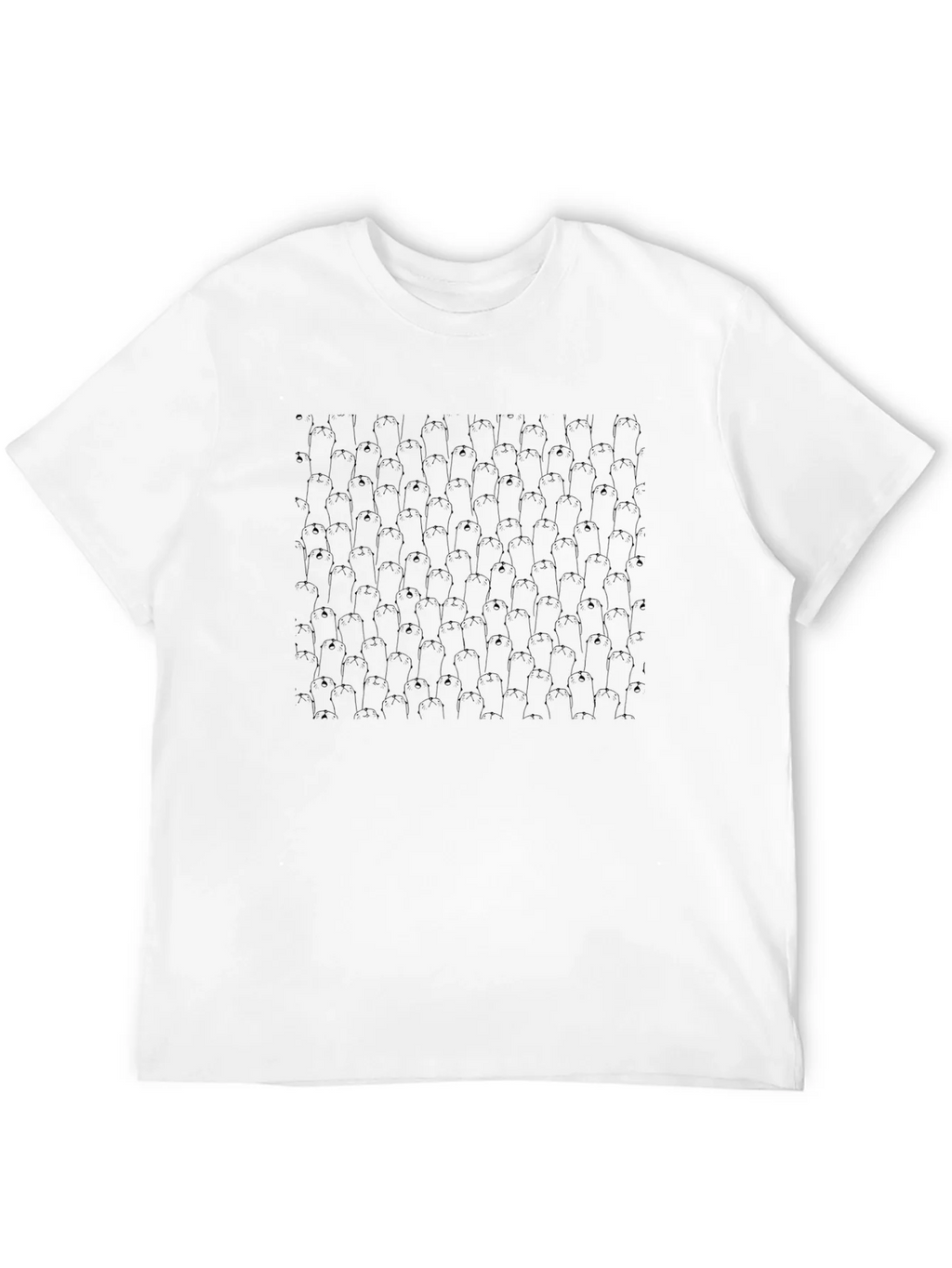 Mens Black T-Shirt with Silhouette Pattern product image 7