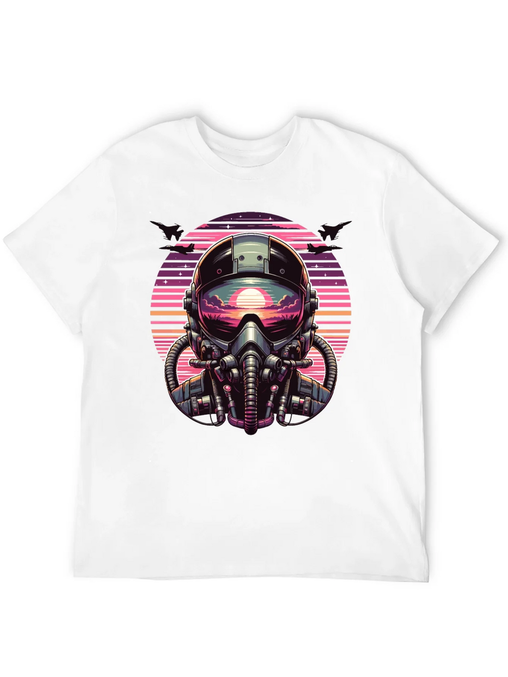 Retro Pilot Graphic Tee - Vintage Sunset Design product image 11