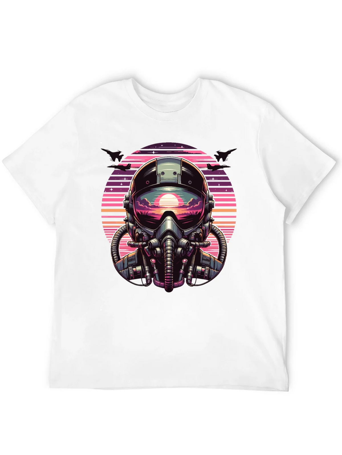 Retro Pilot Graphic Tee - Vintage Sunset Design product image 11