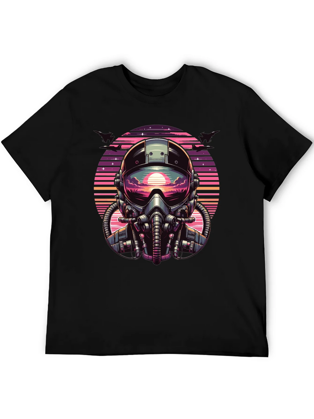Retro Pilot Graphic Tee - Vintage Sunset Design product image 5