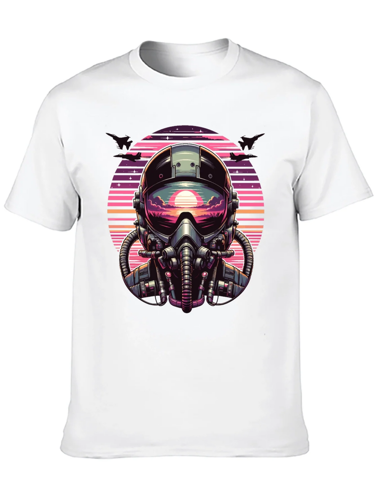 Retro Pilot Graphic Tee - Vintage Sunset Design product image 9