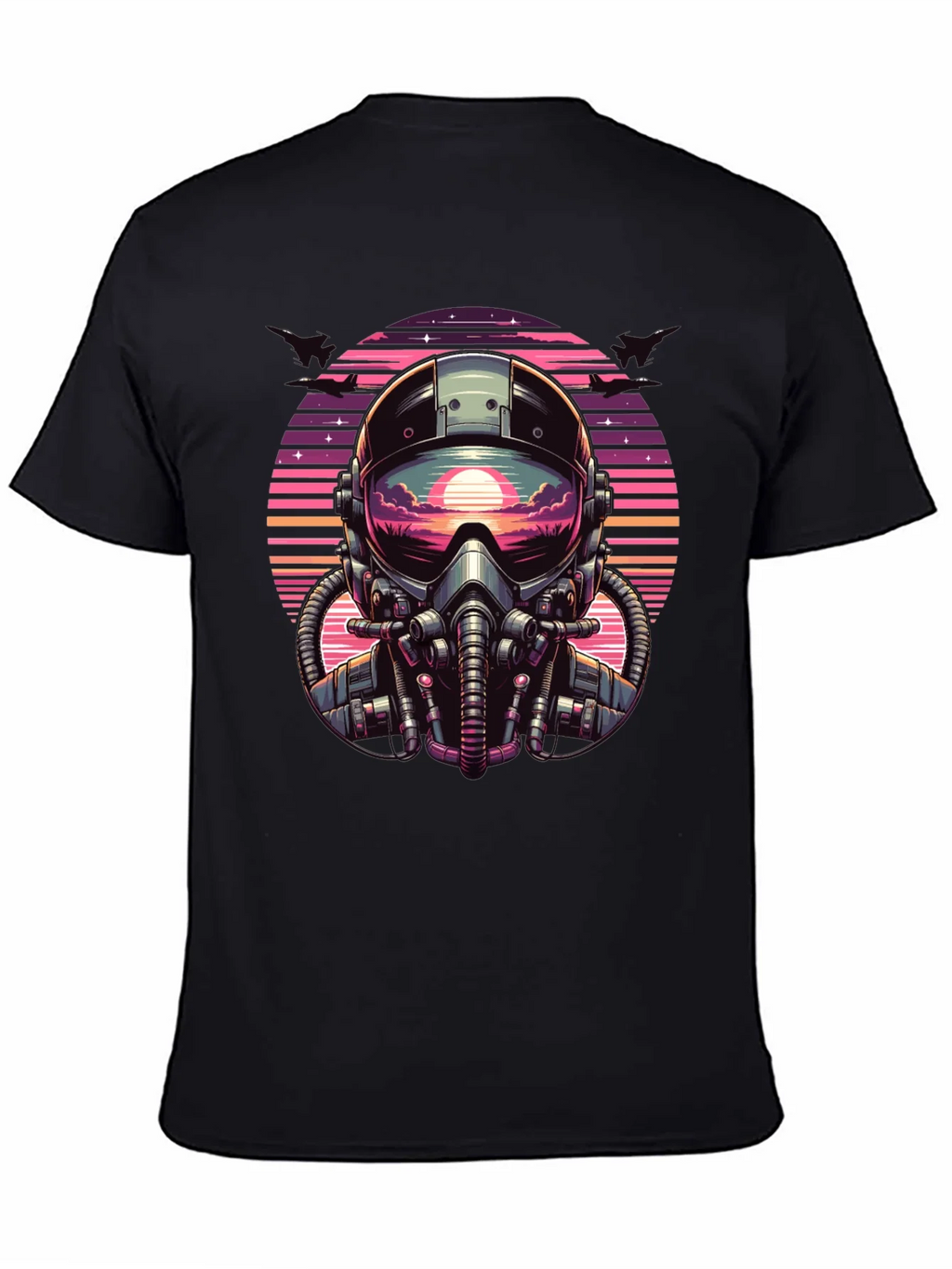 Retro Pilot Graphic Tee - Vintage Sunset Design product image 4