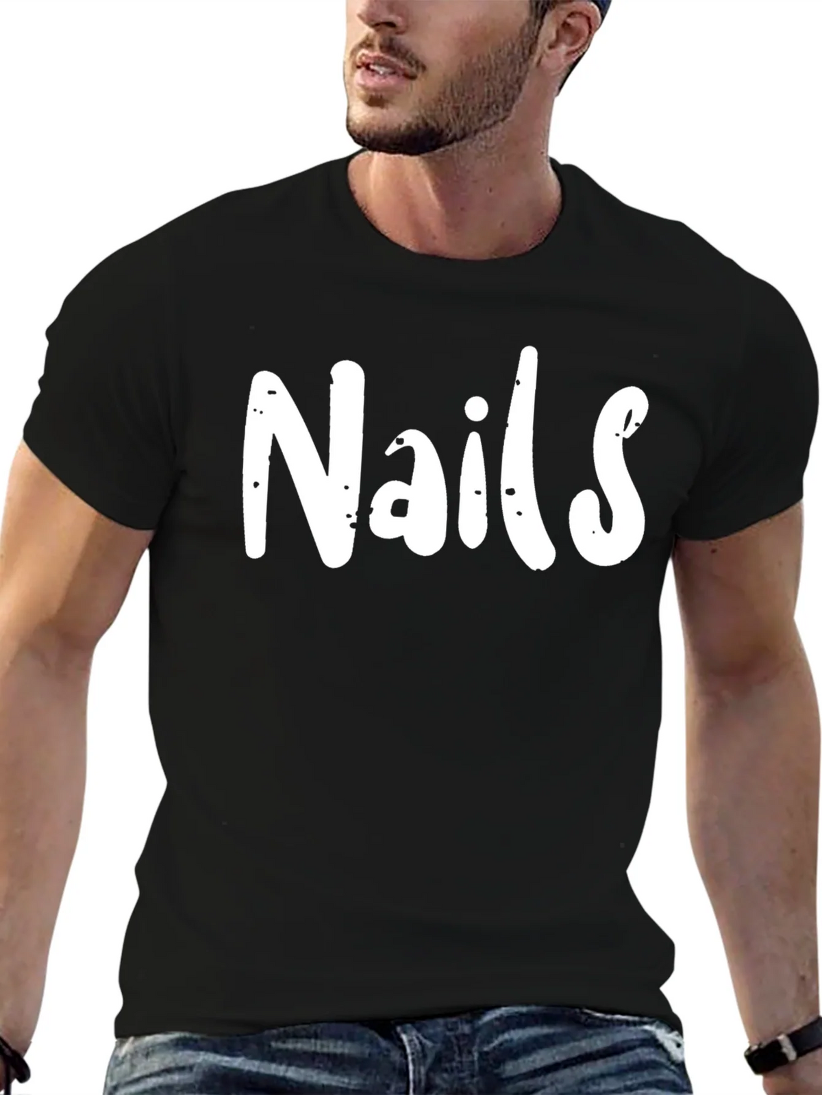 Nails Graphic Tee - Unisex Black T-Shirt product image 5