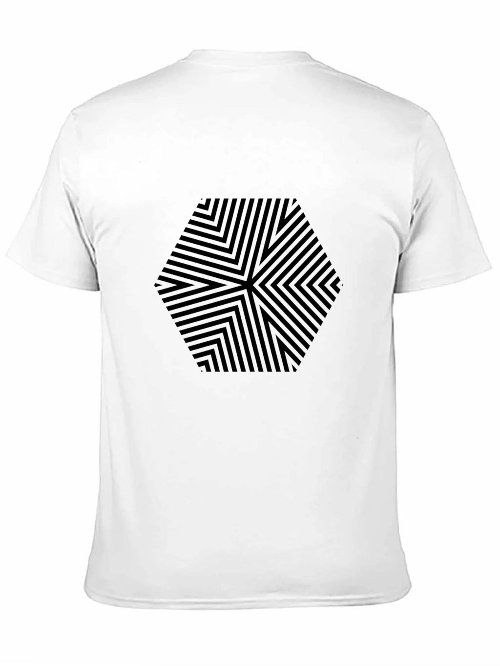 Mens Black Hexagon Pattern Graphic Tee product image 8