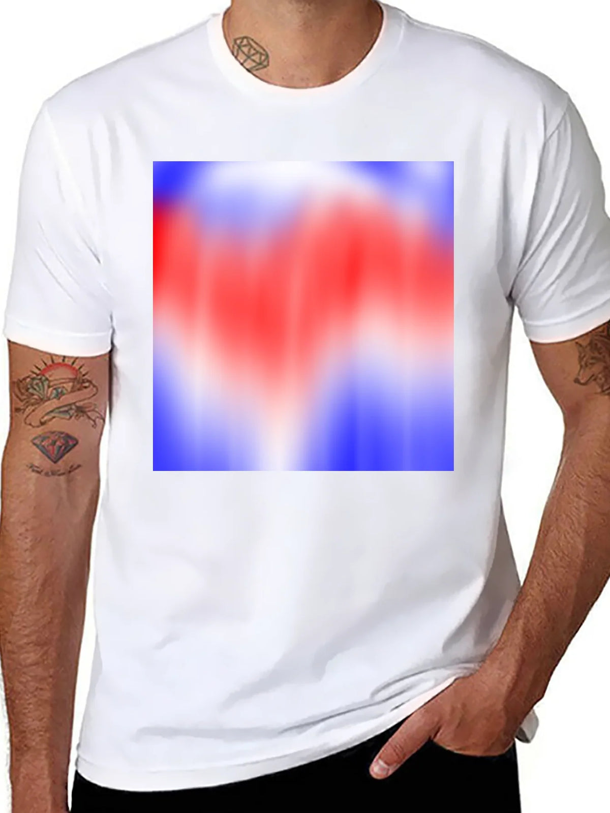 Abstract Color Block Graphic Tee - Black product image 7