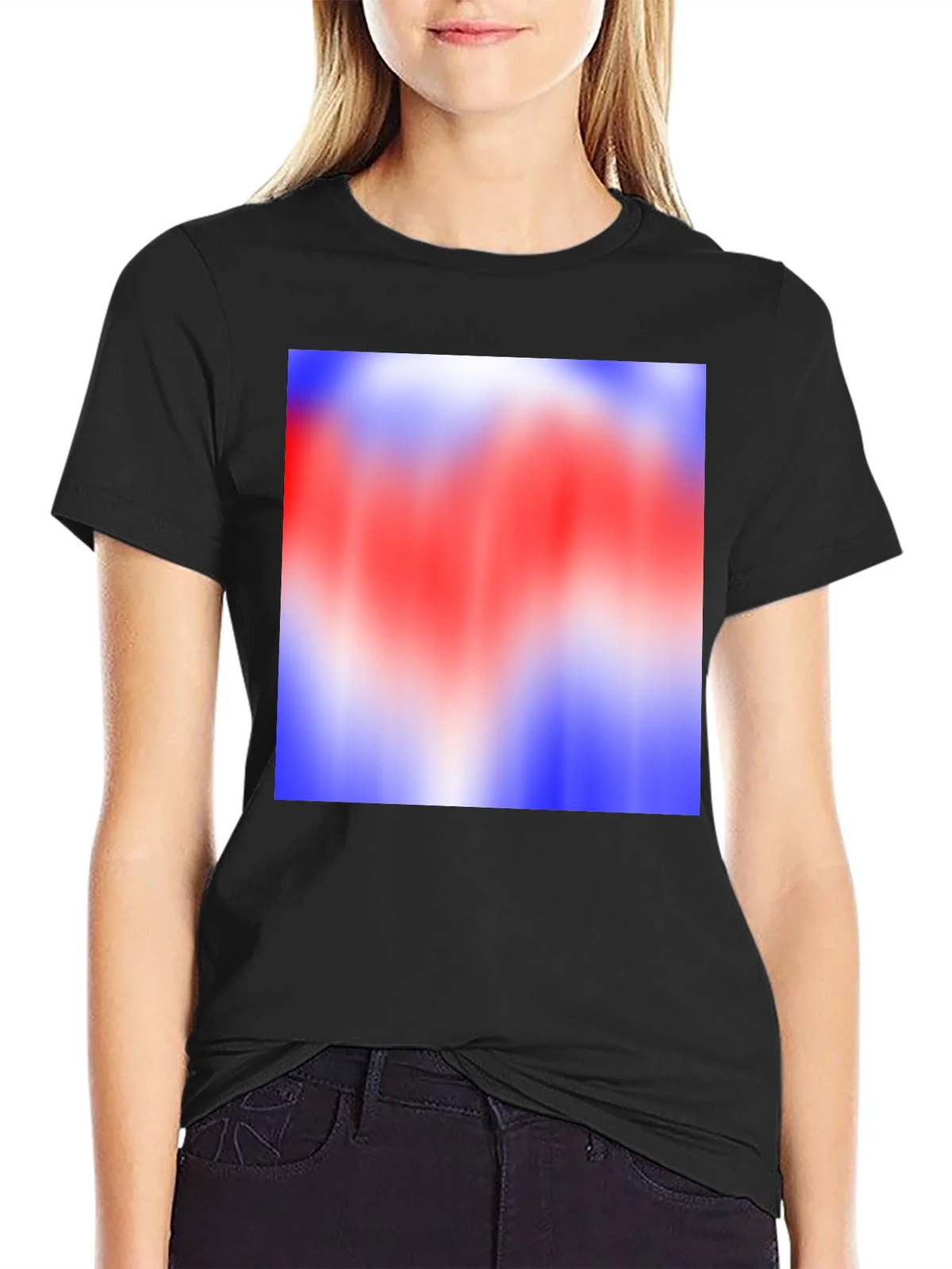 Abstract Color Block Graphic Tee - Black product image 2