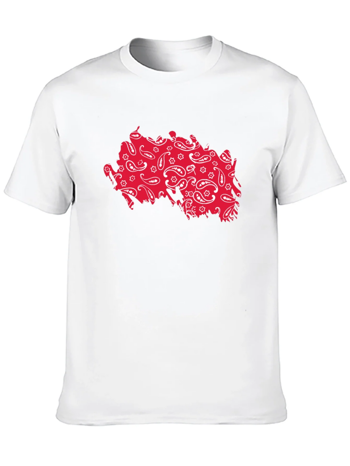 Paisley Pattern Tee - Black Cotton Casual Shirt product image 5