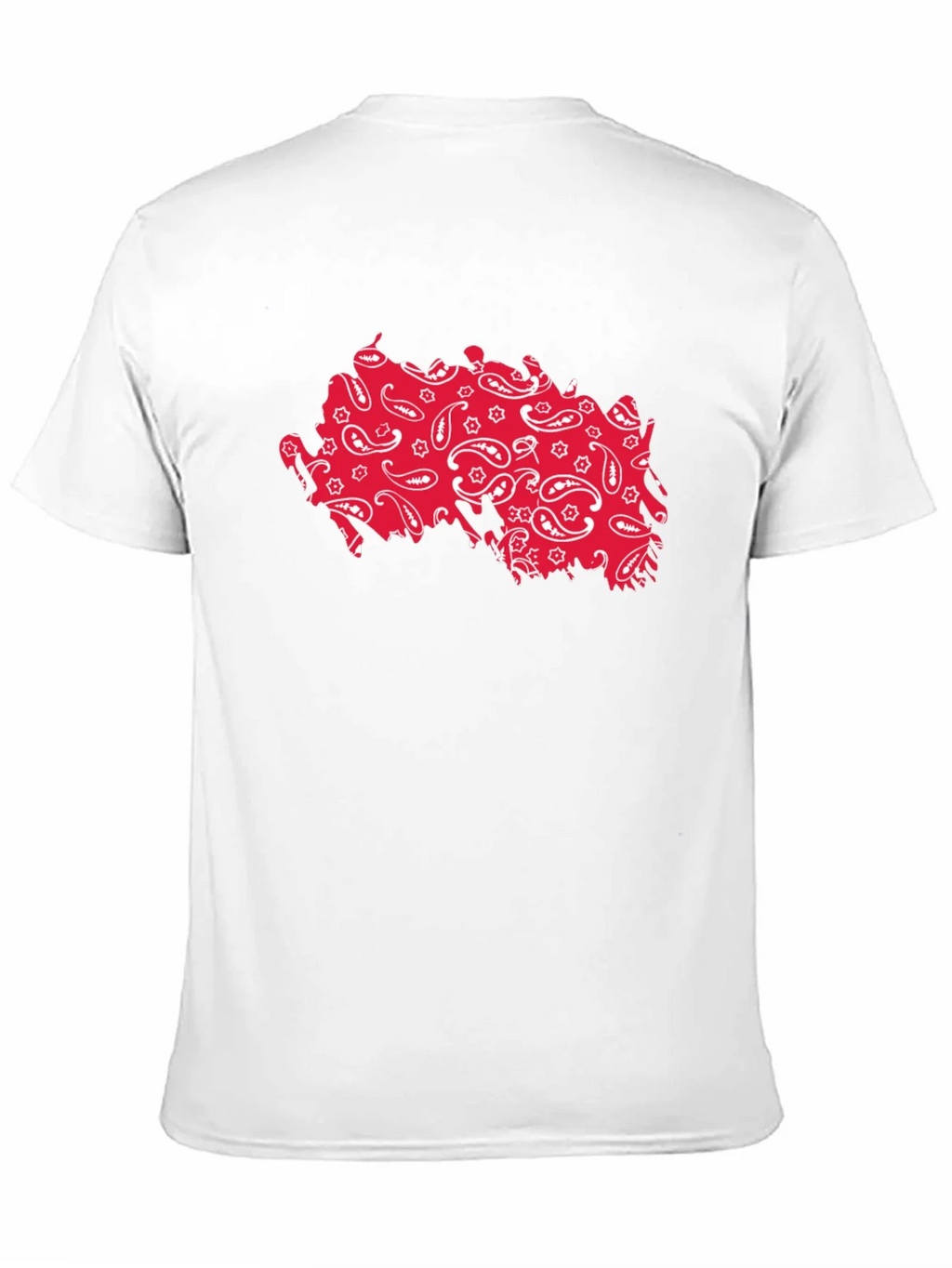 Paisley Pattern Tee - Black Cotton Casual Shirt product image 6