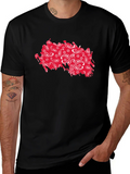 Paisley Pattern Tee - Black Cotton Casual Shirt product image 1