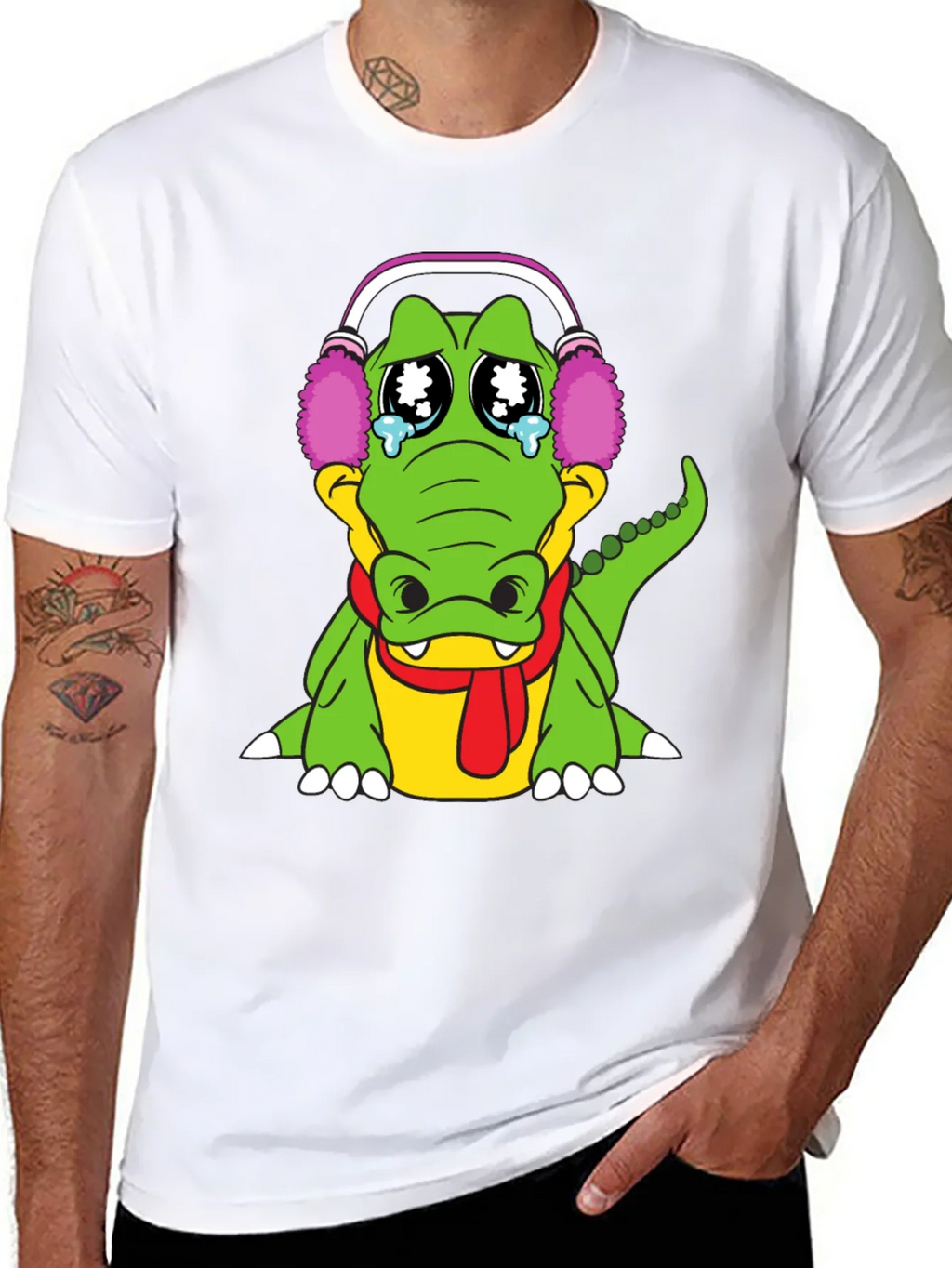 Sad Alligator Black T-Shirt product image 6