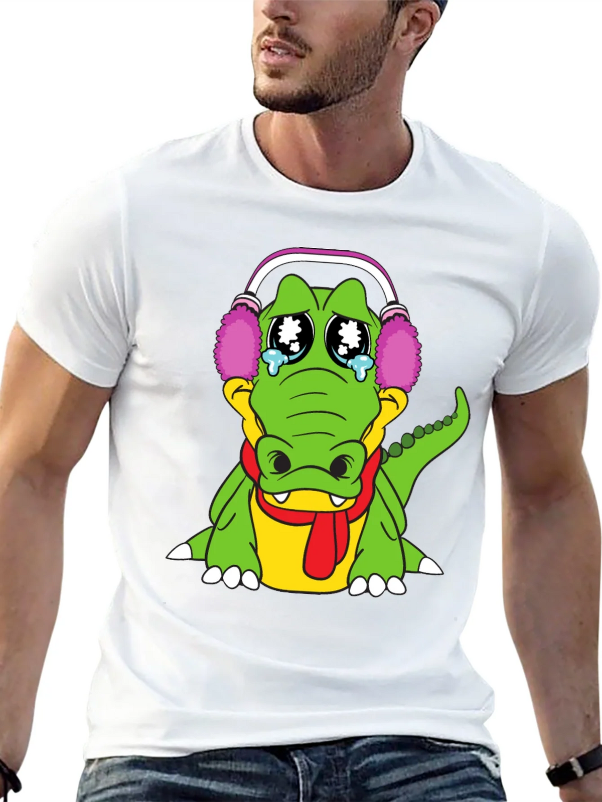 Sad Alligator Black T-Shirt product image 11