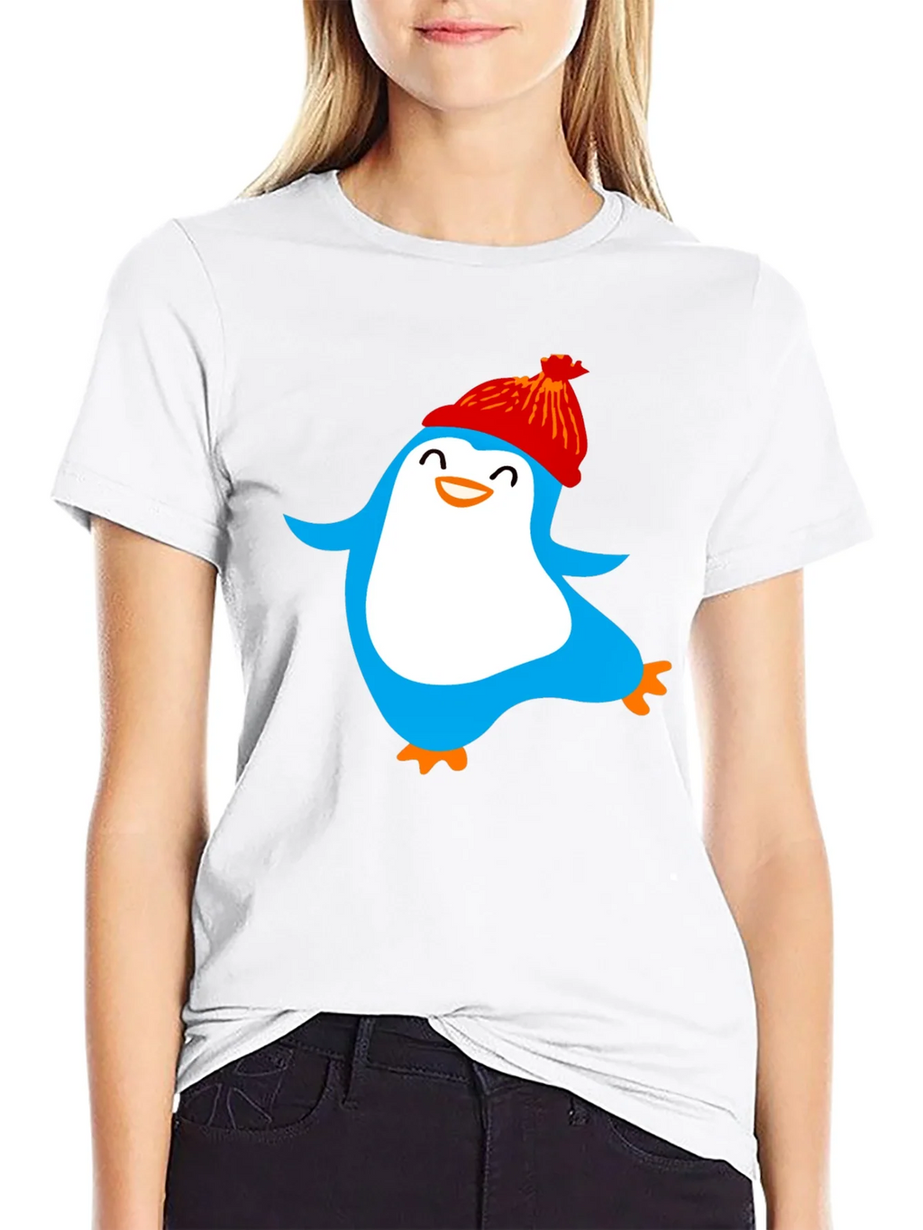 Fun Penguin Graphic Tee - Cozy Winter Style