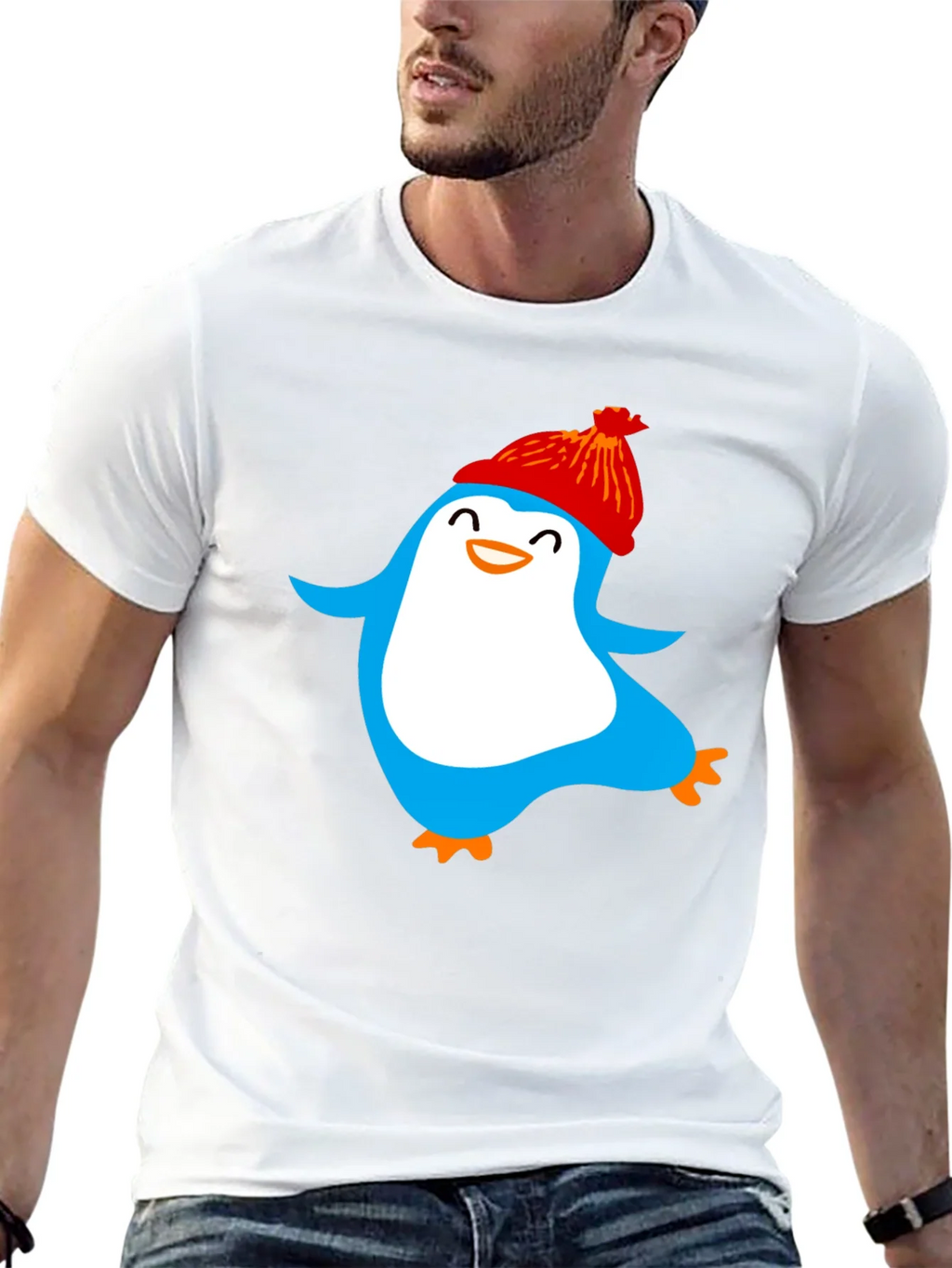 Fun Penguin Graphic Tee - Cozy Winter Style
