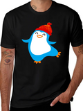 Fun Penguin Graphic Tee - Cozy Winter Style
