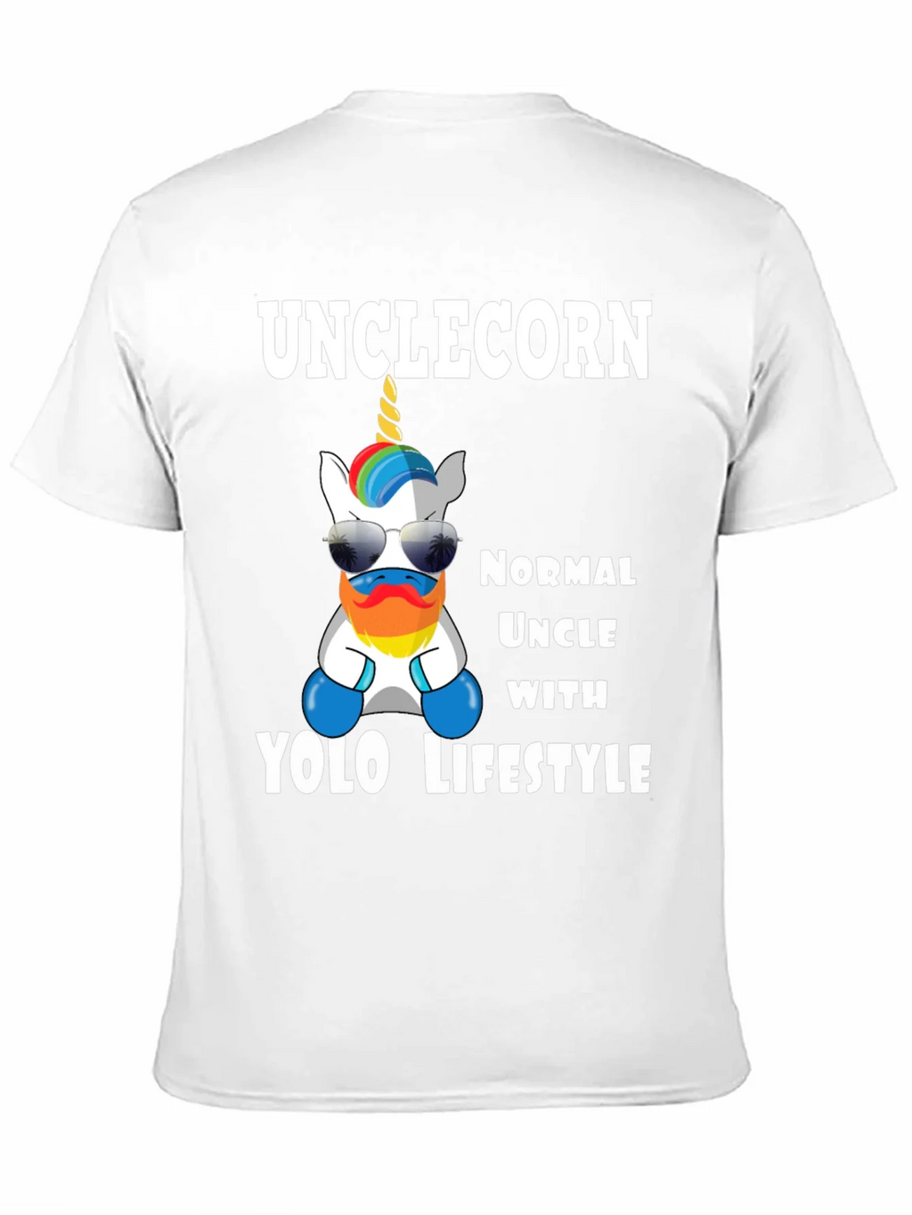 Unclecorn YOLO Lifestyle T-Shirt - Fun Unicorn Uncle Tee product image 2