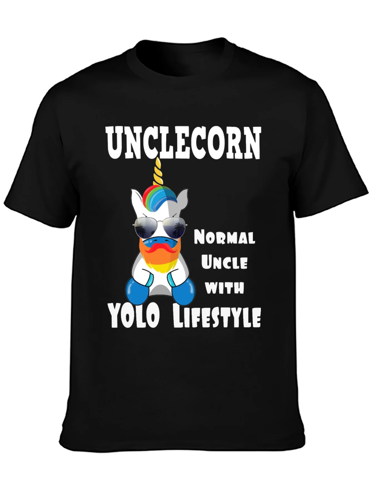 Unclecorn YOLO Lifestyle T-Shirt - Fun Unicorn Uncle Tee product image 1