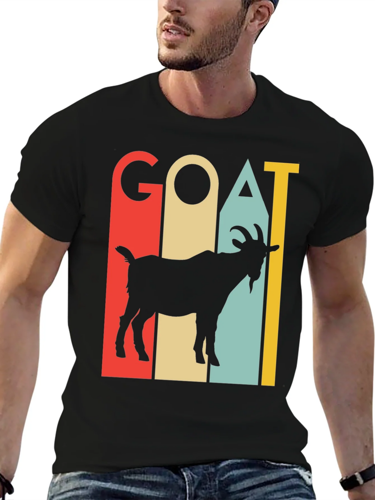 Retro Goat Graphic Tee - Greatest of All Time T-Shirt product image 6