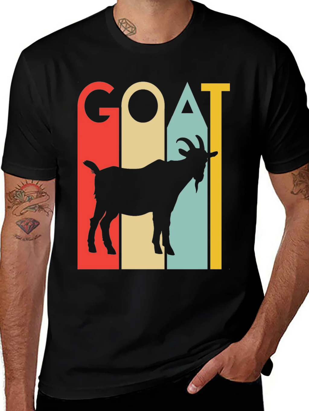 Retro Goat Graphic Tee - Greatest of All Time T-Shirt product image 1