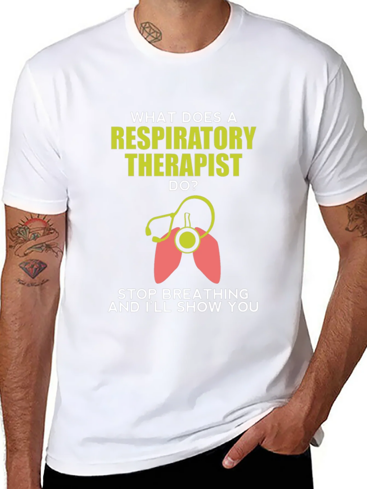 Respiratory Therapist T-Shirt - Funny Stop Breathing Design product image 6