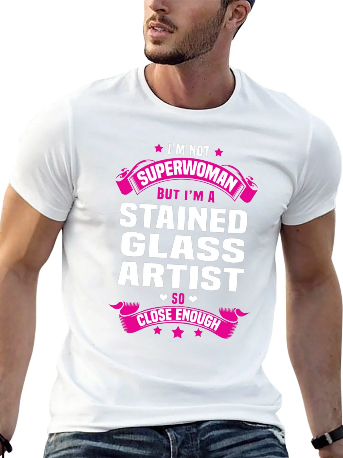 Stained Glass Artist T-Shirt - Superwoman Close Enough product image 12