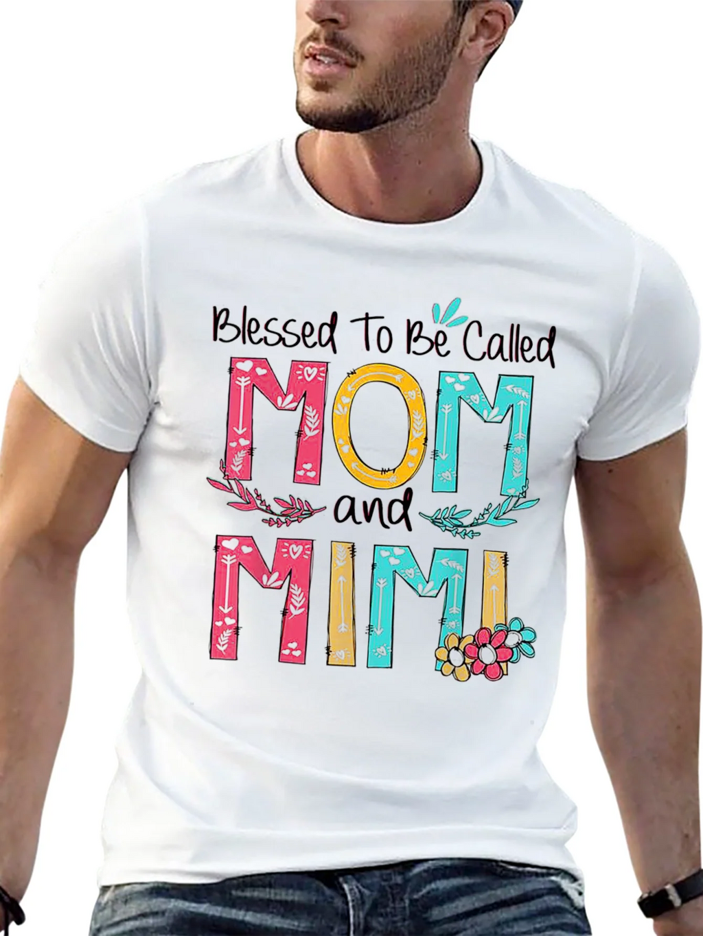 Blessed Mom and Mimi T-Shirt - Floral Design product image 12