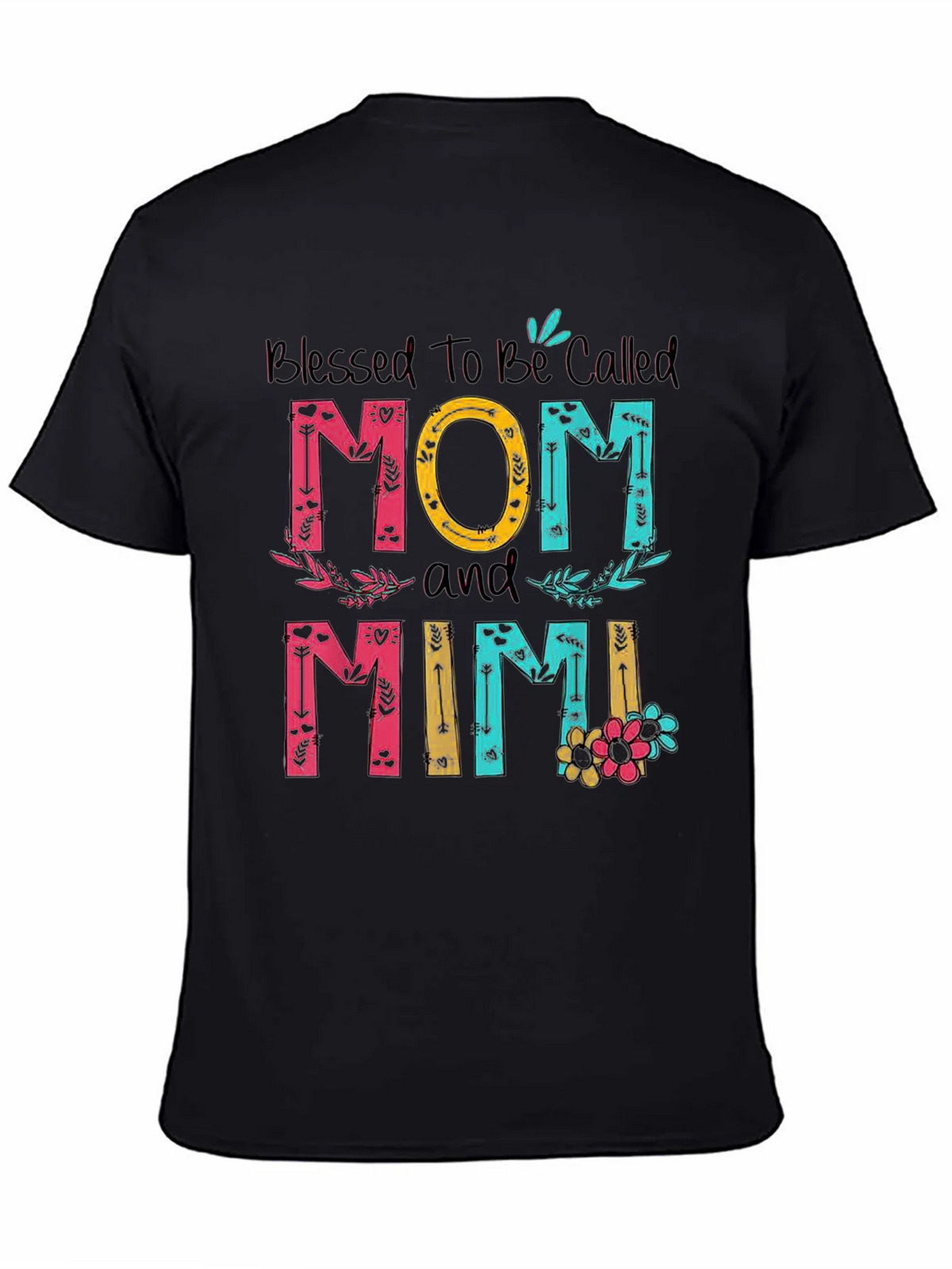 Blessed Mom and Mimi T-Shirt - Floral Design product image 4